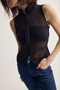 Black Polka Dot Transparent Blouse Twoss26Bz00502 - 5