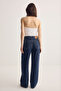 Koyu Mavi Orta Bel Baggy %100 Pamuk Jeans TWOSS26JE00220 - 6
