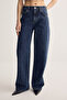 Koyu Mavi Orta Bel Baggy %100 Pamuk Jeans TWOSS26JE00220 - 4