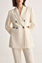 Beyaz Straight/Düz Paça Dokuma Pantolon TWOSS26PL00090 - 6