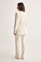 Beyaz Straight/Düz Paça Dokuma Pantolon TWOSS26PL00090 - 8