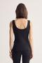 Siyah Fitted/Vücuda Oturan Havuz Yaka Cepli Örme Bluz TWOSS26BZ00527 - 7
