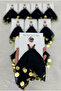 Black Gold Chiffon Card Gift Halay Handkerchief 10 Pcs, Bride Groom Wedding Henna Circumcision Engagement Bride - 3