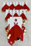 Red Gold Chiffon Card Gift Halay Handkerchief 5 Pieces, Bride Groom Wedding Henna Circumcision Engagement Bride - 3