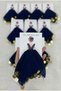 Navy Blue Gold Chiffon Card Gift Halay Handkerchief 5 Pieces, Bride Groom Wedding Henna Circumcision Engagement Bride - 3