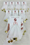 White Gold Chiffon Card Gift Halay Handkerchief 10 Pieces, Bride Groom Wedding Henna Circumcision Engagement Bride - 3