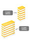 12-Piece Refrigerator Organizer Storage Container - Freezer Container Suitable for Microwave and Freezer 6X1170 6X600Ml Yellow - 2