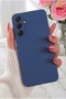 Galaxy A54 Case with Camera Protrusion and Velvet Interior, Soft Textured Silicone Cover, Navy Blue - 2