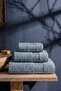 Softy 3-Piece Indigo Cotton Hand, Face and Bath Towel Set 30X50 - 50X85 - 70X135 cm - 3