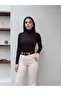 جينز كريمي واسع الساق - 4