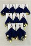 Navy Blue Gold Chiffon Card Gift Halay Handkerchief 5 Pieces, Bride Groom Wedding Henna Circumcision Engagement Bride - 2
