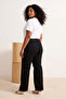 Siyah Yüksek Bel Wide Leg/Geniş Paça Comfort/Orta Esnek İnce Yazlık Büyük Beden Jeans TBBSS26CJ00002 - 3