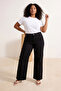 Siyah Yüksek Bel Wide Leg/Geniş Paça Comfort/Orta Esnek İnce Yazlık Büyük Beden Jeans TBBSS26CJ00002 - 2