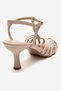 Feli̇p Ecru Skin Banded Women's Short Heeled Shoes - 5