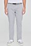 Men's Gray Non-Kneeling S Slim Fit Slim Fit Side Pocket Cotton Stretch Chino Trousers - 2