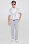 Men's Gray Non-Kneeling S Slim Fit Slim Fit Side Pocket Cotton Stretch Chino Trousers