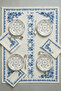 4'lü Vintage Blue Blanc Tasarımlı Porselen Pasta Seti TPHSS26TBK00036 - 2