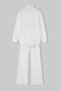White Shirt Collar Knitted Comfortable Fit Top and Bottom Set Tdrss26Au00021 - 2