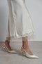 Mendy Mother-of-Pearl Matte Belt Detail Pointed-Toe Women's Heeled Shoes - 4
