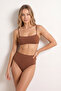 Kahverengi Yüksek Bel Hipster Basic Bikini Altı TBESS21BA0057 - 2