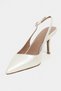 Mendy Mother-of-Pearl Matte Belt Detail Pointed-Toe Women's Heeled Shoes - 7