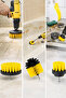 3-Piece Yellow Black Drill Bit Cleaning Brush Bathroom Tool Car Seat Rim 2 3.5 4 Inch - 3