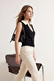 Ekru Polo Yaka T-Shirt Görünümlü Bluz TWOSS24BZ00273 - 2