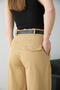 Camel Kemerli %100 Pamuk Dokuma Barrel Pantolon TWOSS26PL00126 - 4