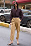 Camel Kemerli %100 Pamuk Dokuma Barrel Pantolon TWOSS26PL00126 - 5