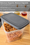 2 Pieces Deep Food Storage Container with Labels - Legume Sugar Flour Container Food Storage Box 3700 ml Transparent - 5