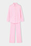 Pink Shirt Collar Knitted Comfortable Fit Top and Bottom Set Tdrss26Au00021