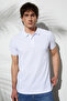 Men's Slim Fit Slim Fit Cotton Soft Texture Breathable Fabric Anti-Curling Collar White Polo Collar T-Shirt