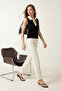 Ekru Polo Yaka T-Shirt Görünümlü Bluz TWOSS24BZ00273