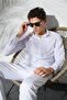 Men's Slim Fit Slim Fit Long Sleeve 100% Cotton Linen Texture Striped Shirt