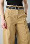 Camel Kemerli %100 Pamuk Dokuma Barrel Pantolon TWOSS26PL00126 - 3