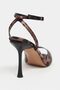 Tania Leopard Satin Ankle Belt Detailed Women's Thin Heeled Shoes - 8
