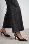 Mendy Black Matte Belt Detail Pointed Toe Women's Heeled Shoes - 6