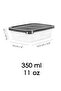 6-Piece Refrigerator Organizer Lunch Box, Suitable for Refrigeration, Organizer Storage Container, Anthracite 350ml - 5