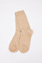 Men's Beige Melange Bamboo Single Socks - 2