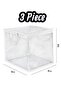 3Pcs Mini Transparent Pouch Towel Clothes Underwear Organizer Storage Bag 25X25Cm - 5