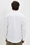 Men's Relax Fit Comfortable Cut 100% Cotton Long Sleeve Plain Muslin Fabric Flowy White Shirt - 6