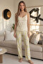 Choose Happy Printed Rope Strap Knitted Women's Pajama Set - 6