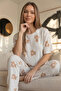 Doux Bear Print Bamboo Short Sleeve Women's Pajamas Set - 4