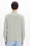 Unisex Standard Fit Regular Cut Long Extra Soft Modal Fabric Crew Neck Green Sweatshirt - 7