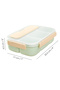 4 Compartment Food Container - Diet Lunch Box with Fork and Spoon Lunch Box Green - 6