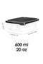منظم ثلاجة مكون من 6 قطع، منظم مناسب للتخزين، حاوية تخزين، صندوق غداء، أنثراسايت، 600 مل - 5