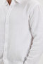 Men's Relax Fit Comfortable Cut 100% Cotton Long Sleeve Plain Muslin Fabric Flowy White Shirt - 5