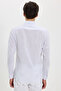 Men's Slim Fit Slim Fit Long Sleeve 100% Cotton Linen Texture Striped Shirt - 7