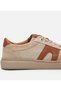Men's Leather Beige Ultra Light Sole Sports Shoes - 5