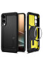 حافظة Galaxy S25 Edge Tough Armor AI MagFit مع مسند مدمج باللون الأسود - ACS09422 - 10